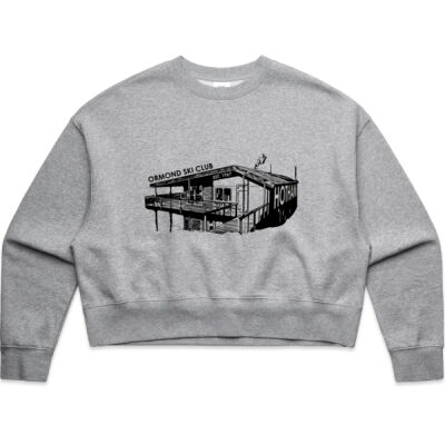 Womens Sweater Black Logo - AS Colour Womens Oversized Crew Thumbnail