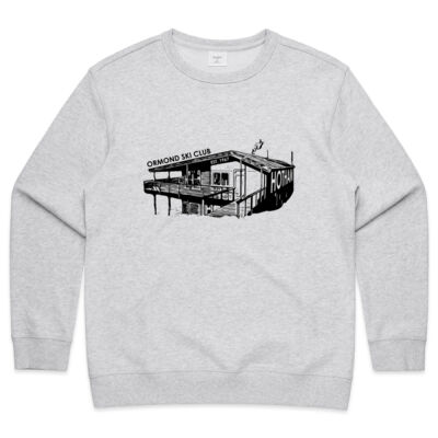 Womens Sweater Black Logo - AS Colour Womens Premium Crew Thumbnail