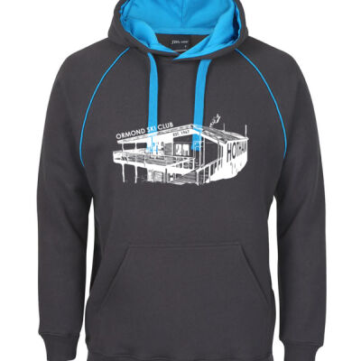 Men's President Back White - JBs Wear Contrast Fleecy Hoodie Thumbnail