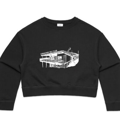 Womens President Back White - AS COLOUR Womens Crop Crew Sweater Thumbnail