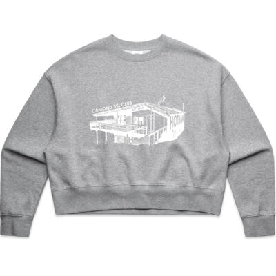 Womens Sweater White Logo - AS Colour Womens Oversized Crew Thumbnail