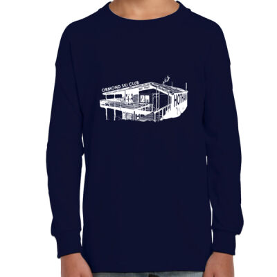 Kids Shirt White - GILDAN Unisex Kids Long Sleeve Tee Thumbnail